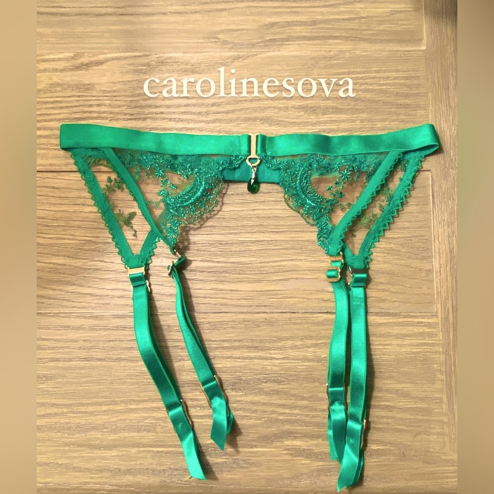 Honey Birdette Laura Emerald Garter